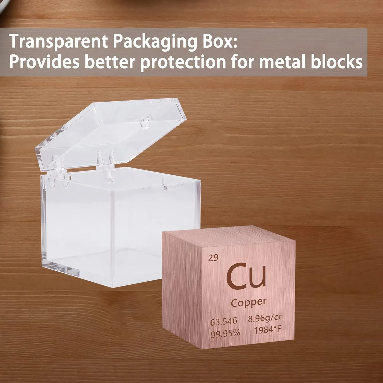 1 Inch Cuprum Cube Metal, High Density Element Cube Pure Metal, for Element Collections Lab Experiment Material,Elemental Collection Hobby,Gift for Children (Cuprum)