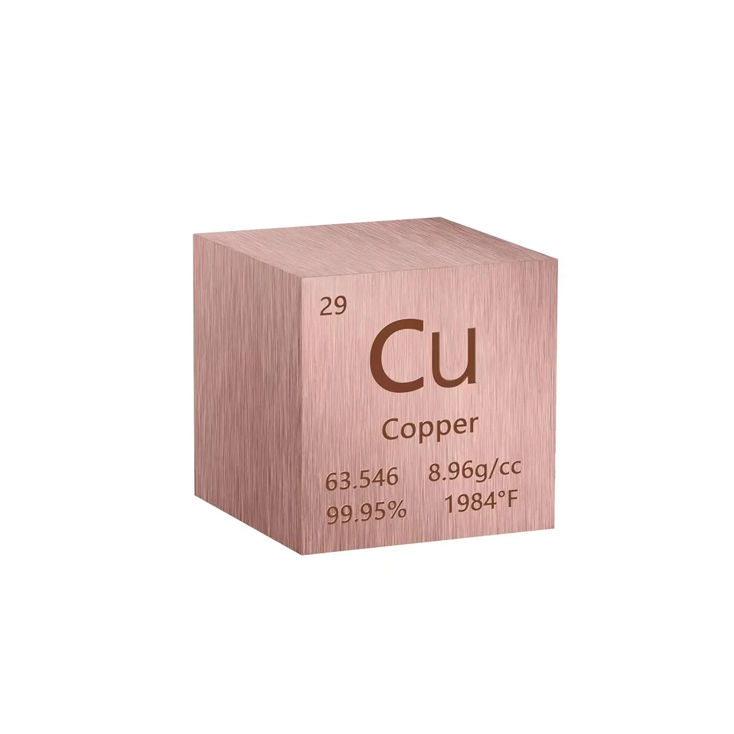 1 Inch Cuprum Cube Metal, High Density Element Cube Pure Metal, for Element Collections Lab Experiment Material,Elemental Collection Hobby,Gift for Children (Cuprum)