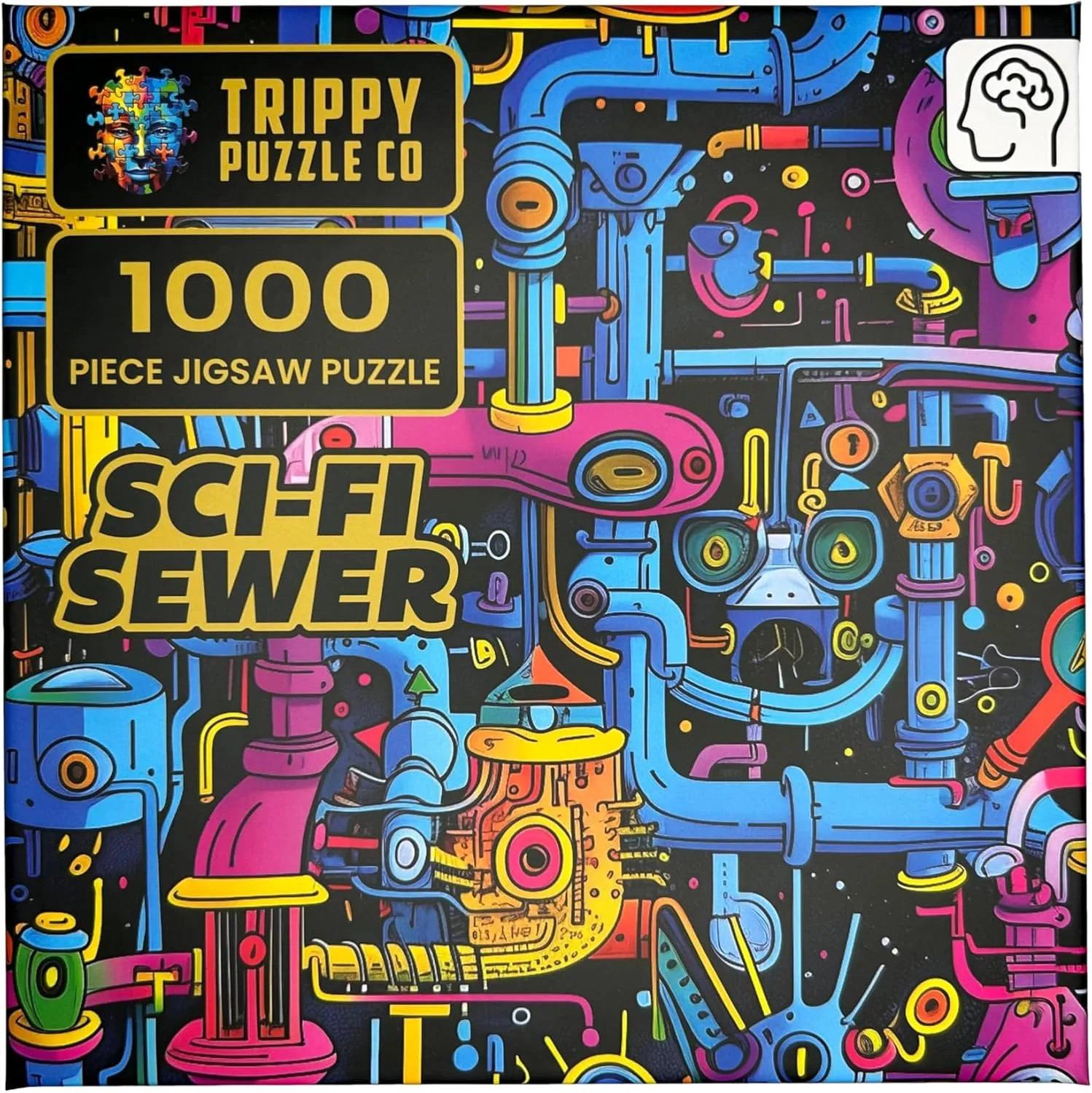 1000 Piece Jigsaw Puzzle for Adults - Impossible Hard Difficult Challenging Puzzles for Adults - Mind Bending Brain Teaser Collection (Sci-Fi Sewer)