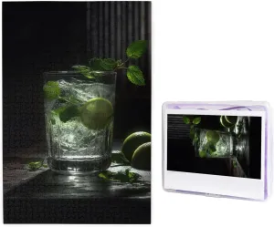 1000 Piece Jigsaw Puzzle - Water with Ice Cubes Picture Puzzles for Adults Challenging Puzzle Personalized Wooden Puzzle Photo Puzzle Gifts 29.5" X 19.7"