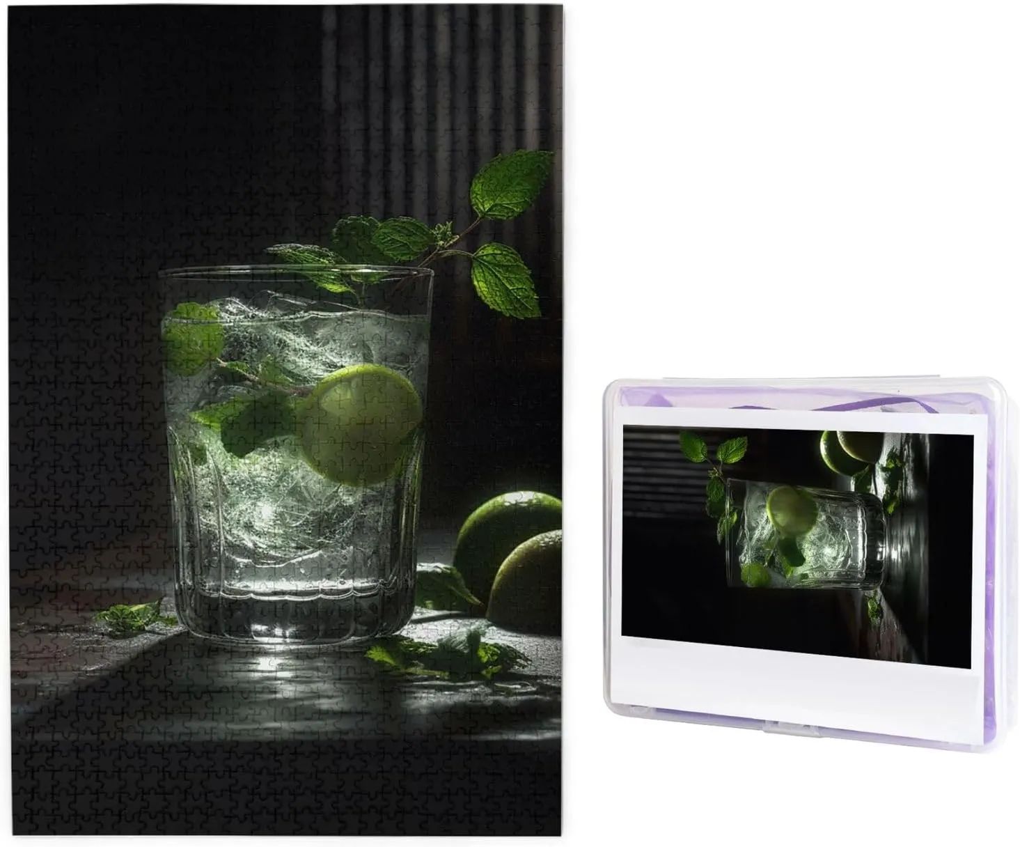 1000 Piece Jigsaw Puzzle - Water with Ice Cubes Picture Puzzles for Adults Challenging Puzzle Personalized Wooden Puzzle Photo Puzzle Gifts 29.5" X 19.7"