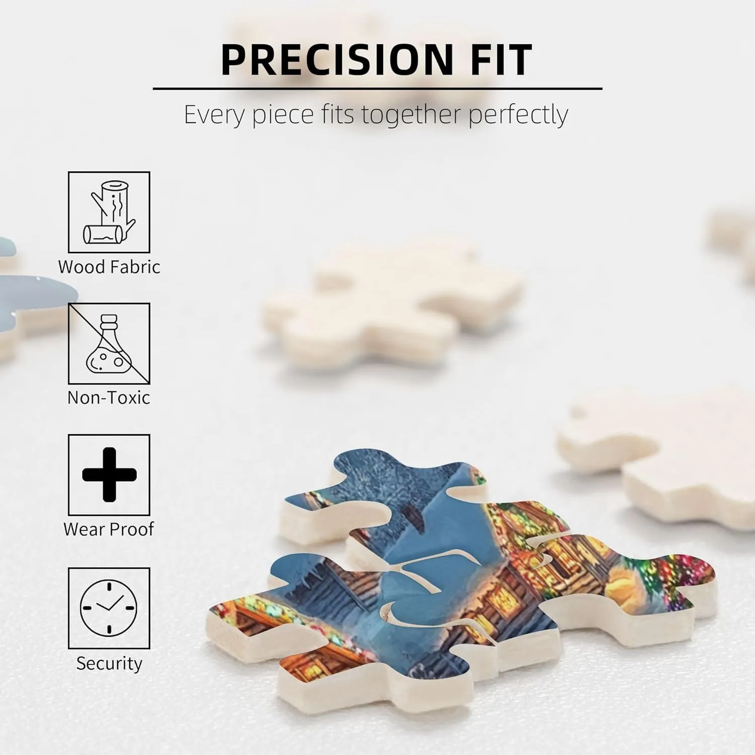 1000 Piece Jigsaw Puzzles Polar Christmas Snow Scenery,Creative Activity Hobbies for Adults,Collectible Puzzle Featuring Christmas,Classic Wooden Puzzle for Adults