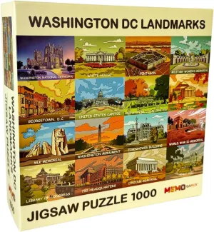 1000 Piece Puzzle for Adults – Washington DC Landmarks - Colorful Jigsaw Puzzles – Puzzles for Adults 1000 Pieces – Puzzles Size 28х20 inches