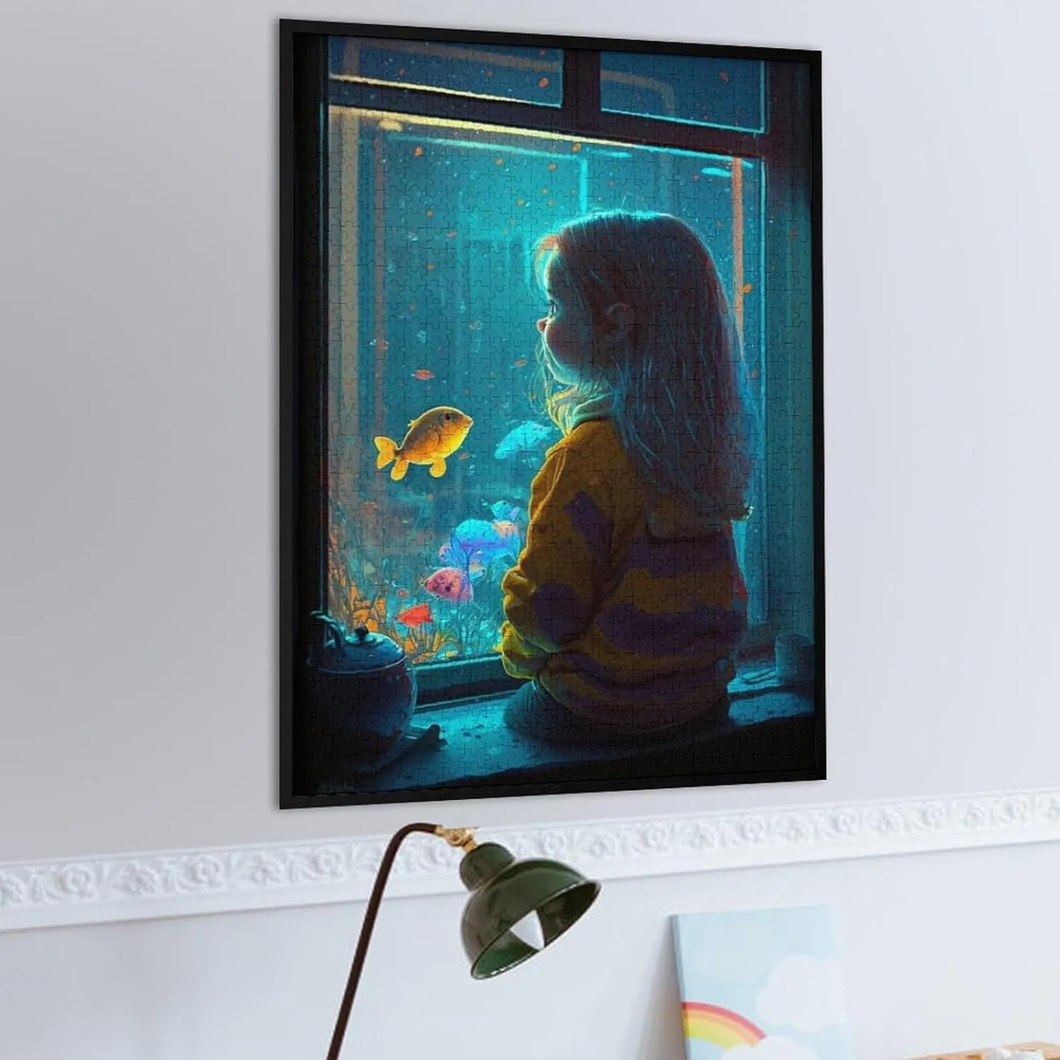 1000 Pieces Jigsaw Puzzle for Adults - Aquarium Girl Blue Dreamland Puzzles for Family Games, Puzzle for Gifts, Funny Puzzle for Education