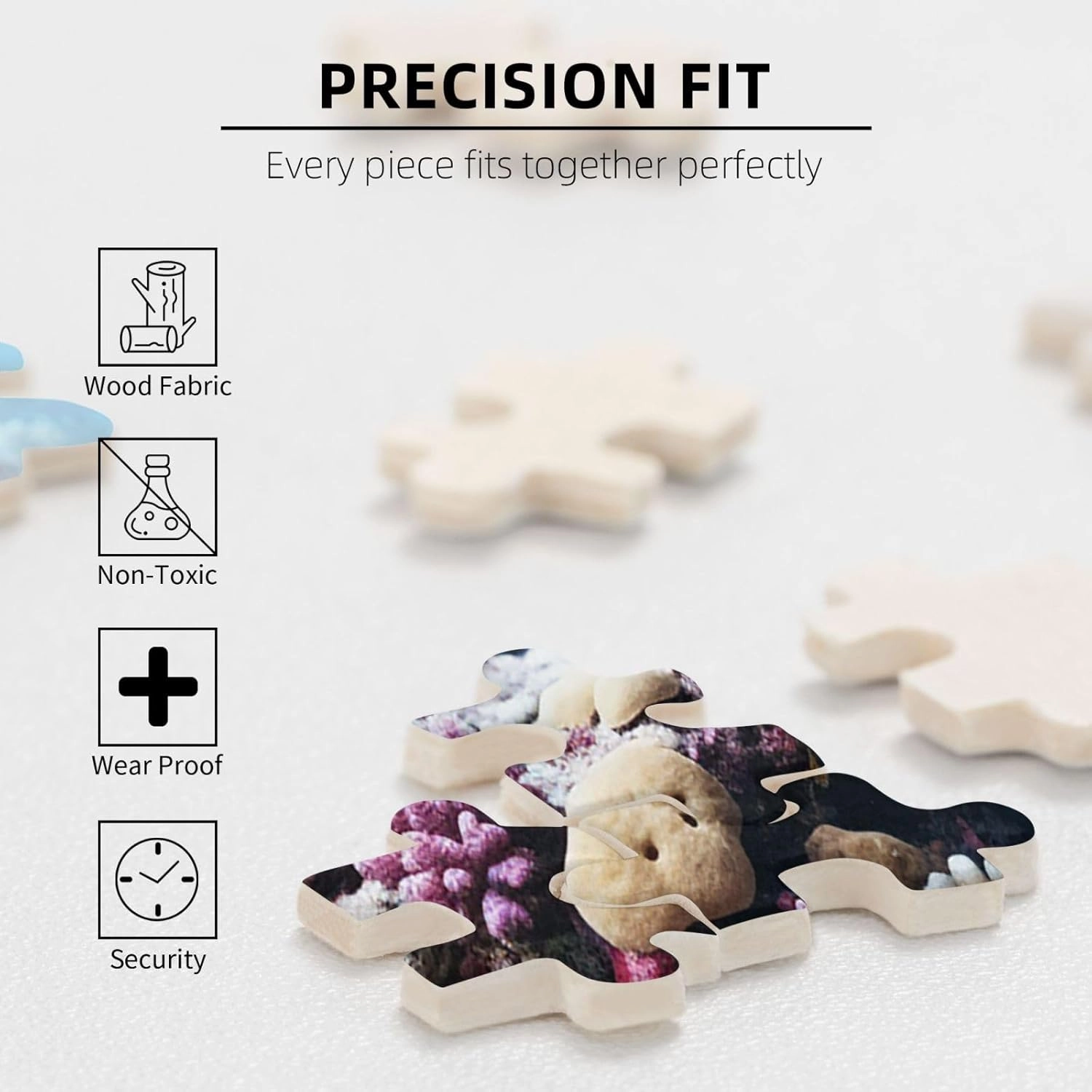 1000 Piece Jigsaw Puzzle for Adults Challenging Puzzle for Game Nights Gifts Personalized Picture Puzzle Ocean Tropical Fish Coral Custom Wood Puzzle for Family, Finished Size 29.5"x19.7"