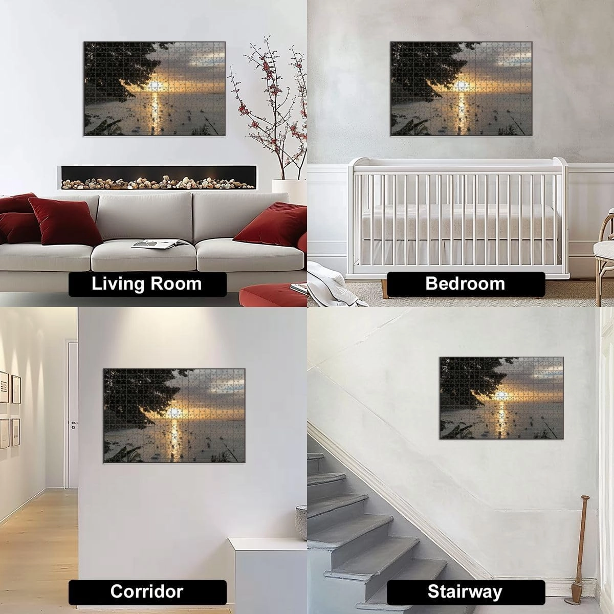 1000 Piece Jigsaw Puzzle Game, Colorful View Wonderful Sunset Morro de Sao Paulo Brazil Large Puzzles Artwork for Adults Teens Challenging Puzzle Game Nights Toy Gift