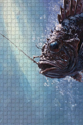 1000 Piece Puzzle for Adults Anglerfish in Deep Water A Challenging and Mysterious Jigsaw Game for Adults, Marine Life Enthusiasts Fun Wall Art and Family Night Gift Idea