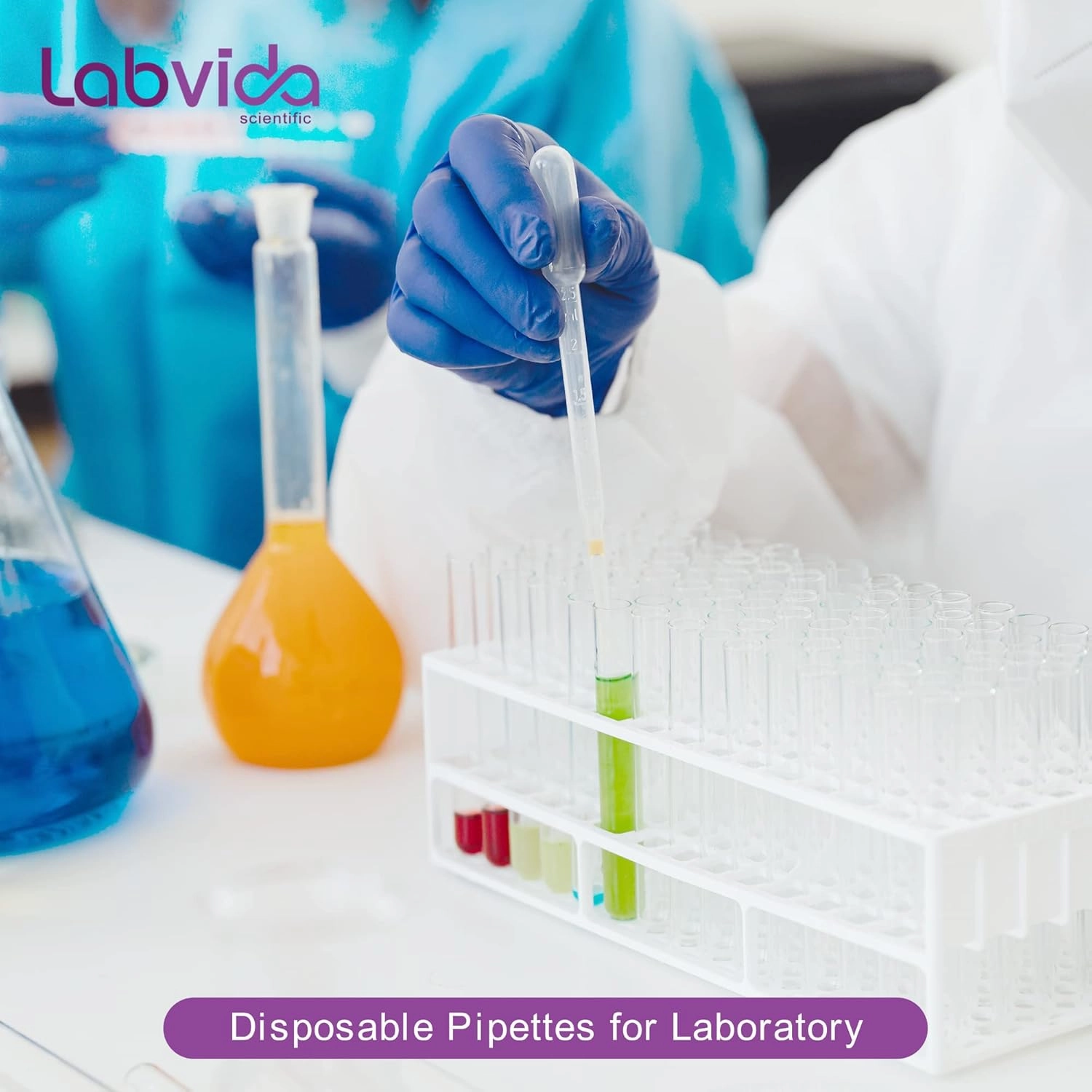 1000pcs of Disposable Pipettes Vol.7ml, Plastic Transfer Pipettes, 3ml Graduated, Essential Oils Pipettes, Calibrated Dropper Suitable for Science Laboratory, DIY Art, LVG001