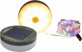 100 Led Solar String Lights, USB Rechargeable Outdoor Tent Lights, Remote Controlled, 10 M Warm White, PVC Camping Lamps