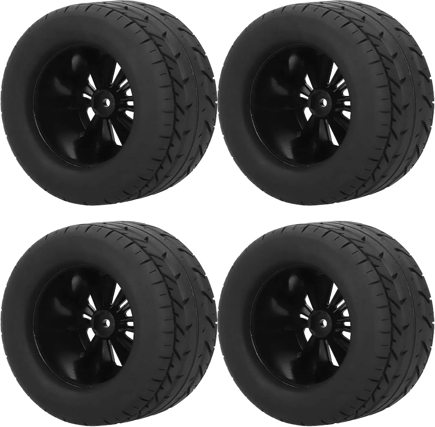 110 RC Tires RC Wheel Tires, 4PCS 115mm Wheel Tires for Racing 110 RC Car Model, Black