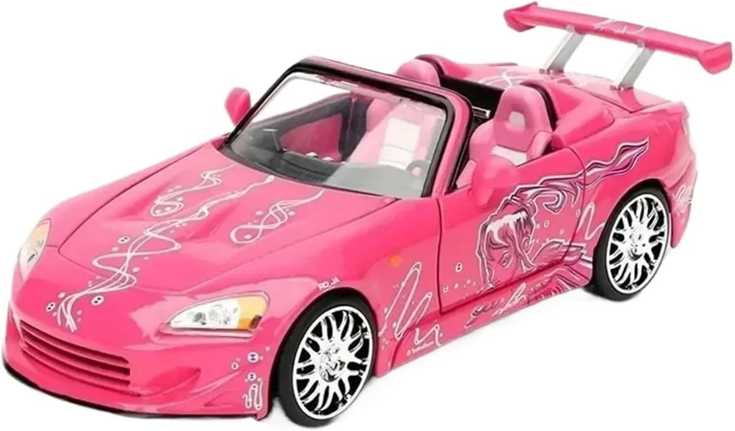 1:24 Honda S2000 Supercar Alloy Car Model Static Display Collectible Souvenir Decration Mini Simulation Toys(Black)