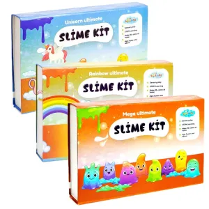 131 Pieces Ultimate DIY Slime Making Kit (Unicorn, Rainbow, and Mega Ultimate Slime Kit- Make 75  Slime) Combo Pack of 3