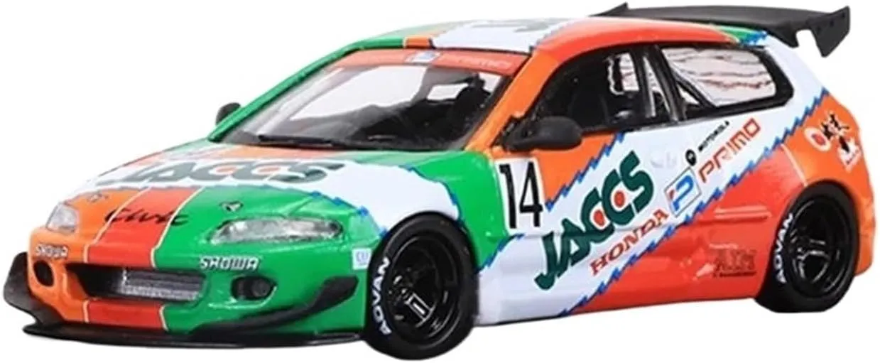 1:64 for Honda Rocket Bunny Civic EG6 Mk5 Alloy Car Model Car Desktop Display Space Decoration Mini Simulation Toys