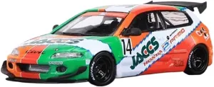 1:64 for Honda Rocket Bunny Civic EG6 Mk5 Alloy Car Model Car Desktop Display Space Decoration Mini Simulation Toys