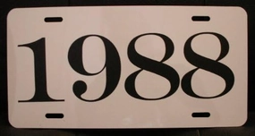 1988 88 Year Metal License Plate TAG 6 X 12 FITS Ford Chevy Dodge Chrysler Camaro Z-28 IROC Mustang Trans AM Corvette Saleen Daytona Classic Museum Collection Novelty Gift Sign Garage Man CAVE