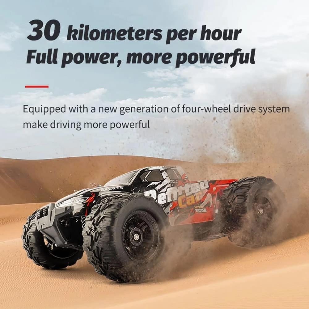 1/16 Remote Control Car 30km/h 4WD Monster Trucks RC Car with Rechargeable Battery High Speed Off Road Monster Trucks,Gifts for Boys Girls Kids