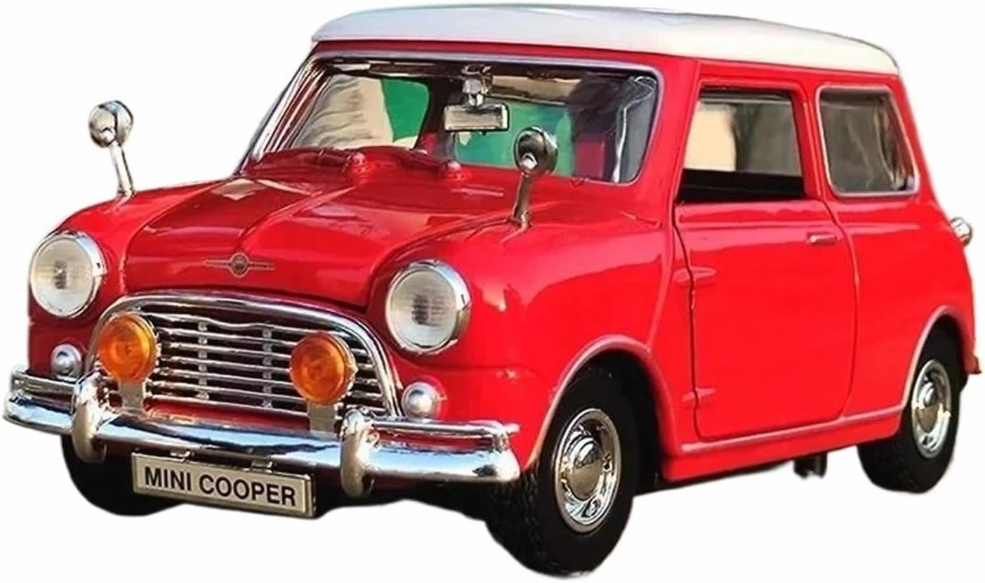 1:18 for MINI Cooper Classic Alloy Car Model Simulation Collection Ornament Mini Simulation Toys(White)