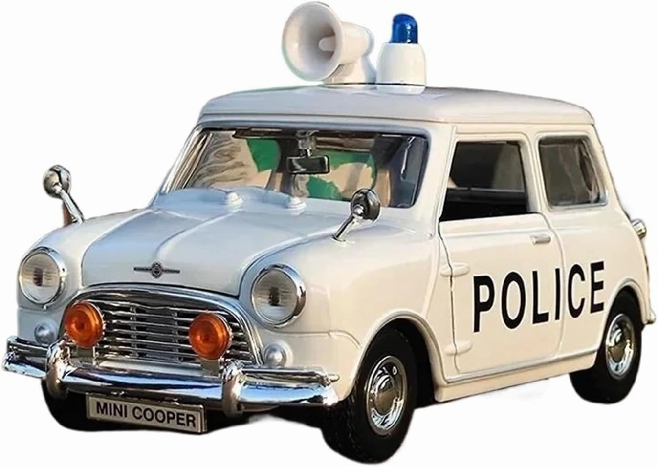 1:18 for MINI Cooper Classic Alloy Car Model Simulation Collection Ornament Mini Simulation Toys(White)