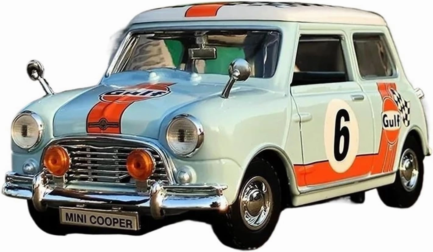 1:18 for MINI Cooper Classic Alloy Car Model Simulation Collection Ornament Mini Simulation Toys(White)