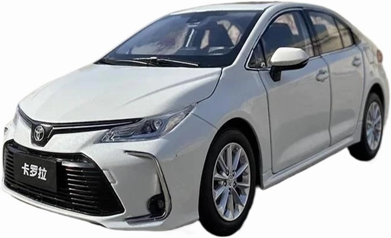 1 18 for Toyota Corolla Alloy Diecasts Car Model Simulation Car Vehicles Collection Boy Ornaments Motor Vehicles Toys(White)