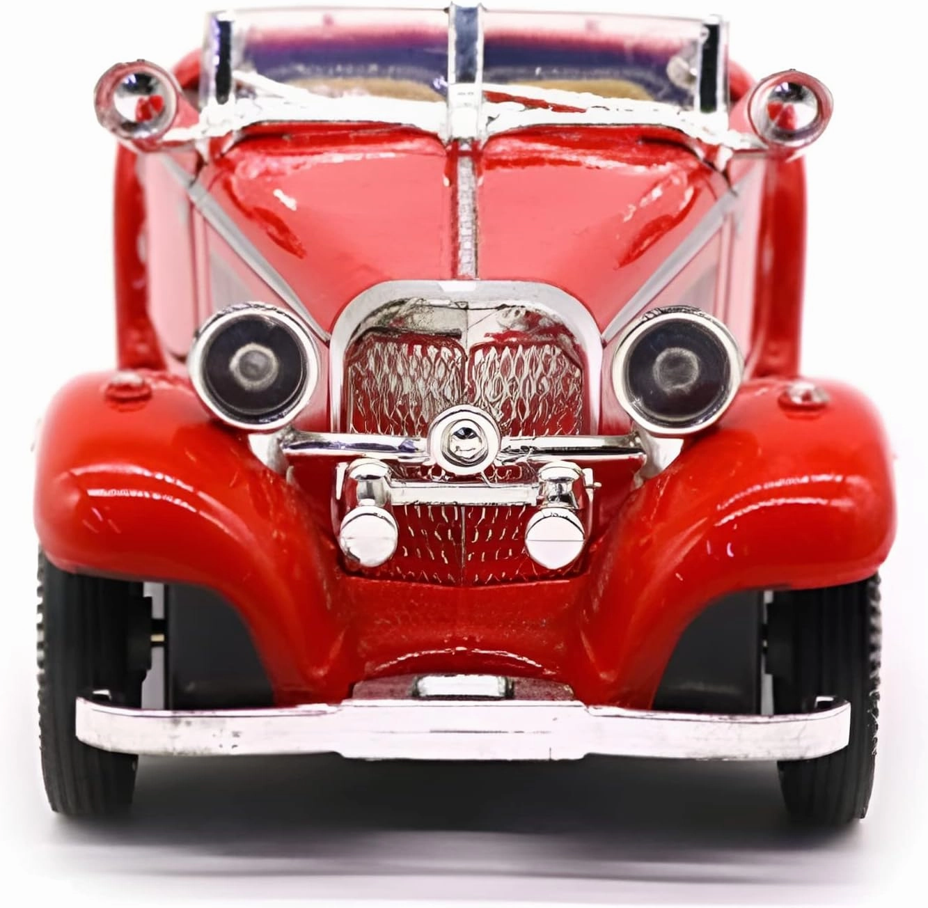 1:28 Scale Pullback Diecast Metal Antique Classic Model Cars Collectible Toy Gifts (Red,Length 6.5in/16.8cm)