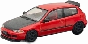 1:64 for Honda Civic (EG6) Customized Version Red Diecast Model Car Collection Souvenir