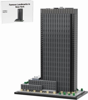 1/800 NYC Landmark Replica Model Kit, 1323PCS SPBrix Authorized Architectural Building Set, Famous New York Skyscraper Collector Display, Sophisticated Home Decor for Enthusiasts