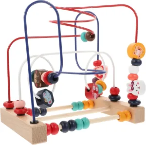 1Pc Multifunctional Game Wooden Bead Maze for Parent Interaction Educational Puzzle for Cognitive Skills Development and Hand Eye Coordination