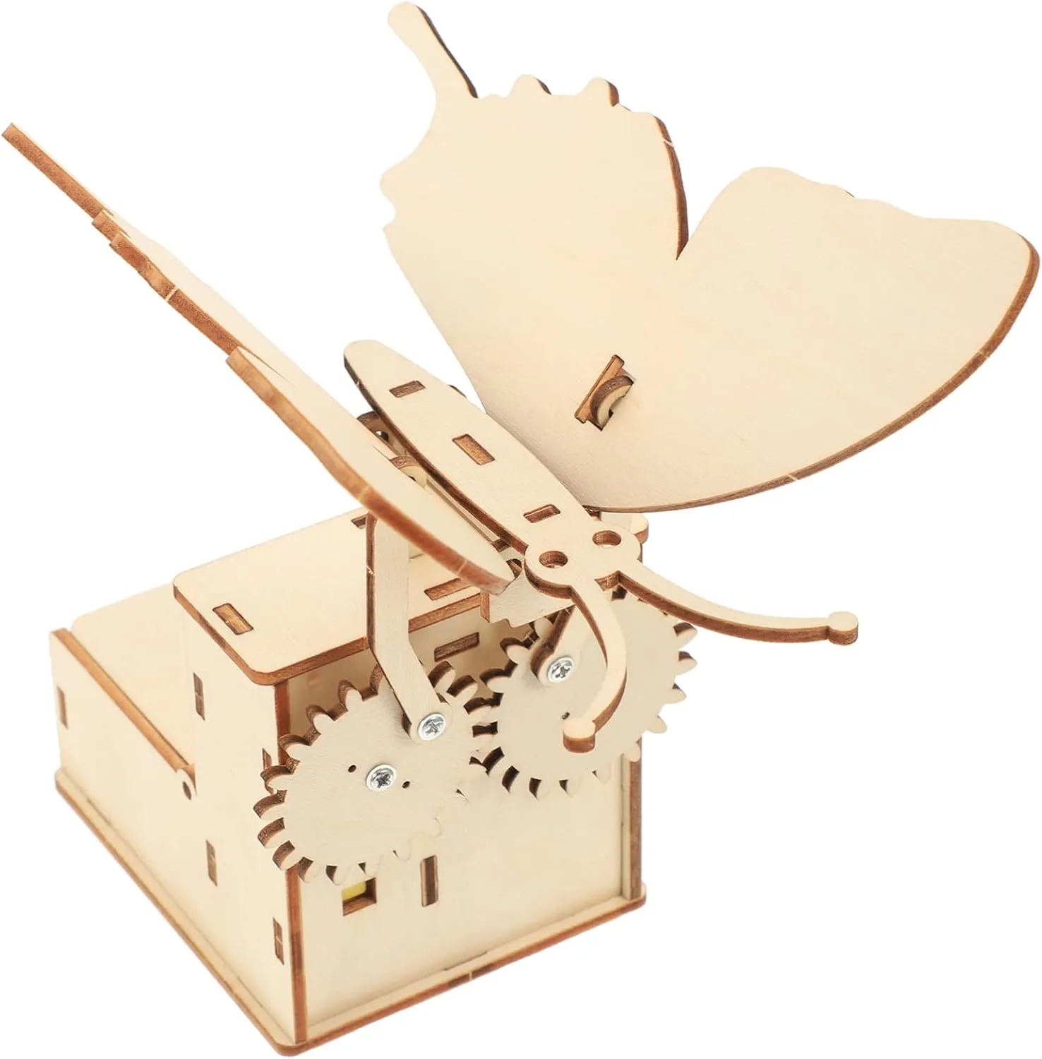 1set Electric Mechanical Butterfly Toy Interactive Assembly Educational Prop for Boys and Experiments Engaging Wood Puzzle Craft for Creative Learning Activities