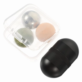 1set Jade Rolling Massager Beauty Jade Ball Facial Roller for Skin Care Portable Massage Tool for Face and Neck Promotes Absorption for Moms and Daughters