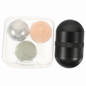 1set Jade Rolling Massager Facial Beauty Roller Jade Ball Neck Massager for Skin Care Portable Lightweight Design for Eye Face Absorption