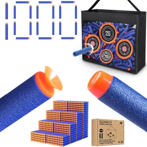 200/600/1000 PCS Refill Darts with Two Types of Foam Bullet Tips, Suction Darts, Fit for Nerf Guns N-Strike Elite Series Blasters Toy Gun,Portable Shooting Practice Target Toy Storage Mesh Bag