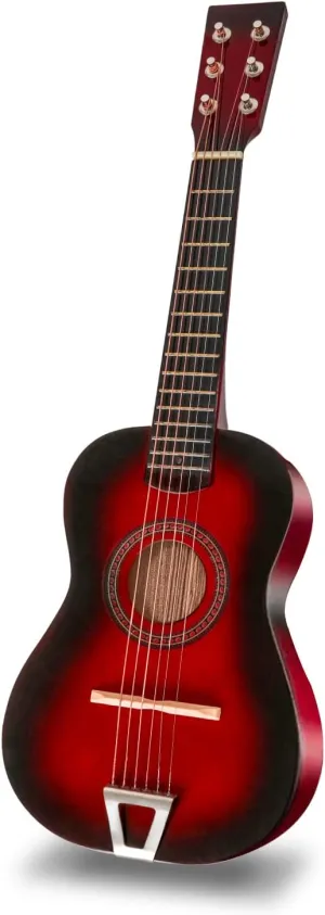 21 Inch Kids Guitar Toy for 3 4 5 Year Old Boys Girls Wooden Guitar 6 Strings Ukulele Musical Instruments Gifts for Kids Ages 3-5 (Red)