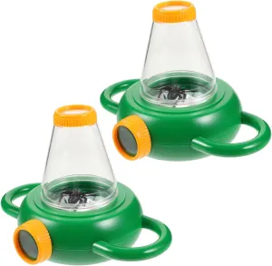 2pcs Portable Insect Observation Box for Magnifying Viewer Educational Green for Exploring Nature Enhances Imagination and Learning Skills