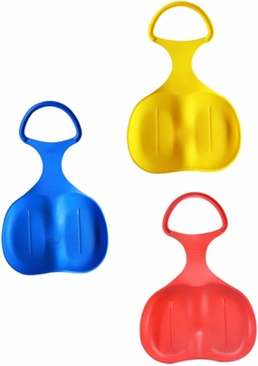 2Pcs Durable Bum Slider Seat Skiing Board for Outdoor Fun Skid Groove Design Frost Resistant Suitable for Sand Grass Activities