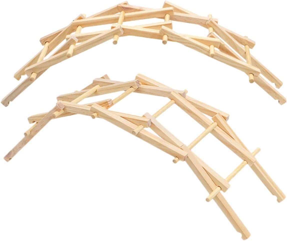 2sets Arch Bridge Assembly Toy for Boys and Girls of Handmade Craft Engaging Science Project for Boys and Girls Art Project to Creativity and Fine Motor Skills