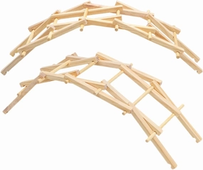 2sets Arch Bridge Assembly Toy for Boys and Girls of Handmade Craft Engaging Science Project for Boys and Girls Art Project to Creativity and Fine Motor Skills