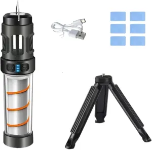 3-in-1 𝓜𝓸𝓼𝓺𝓾𝓲𝓽𝓸 Repellent Camping Lantern & Flashlight with Dual-Zone Heating, 6 Refill Pads 48H, Magnetic Base, USB-C Fast Charge, IPX5 Waterproof for Outdoor Camping (Dark Green)