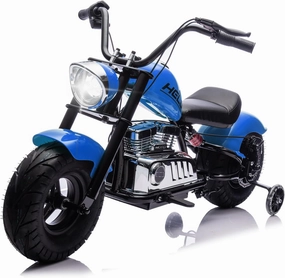 36V Electric Dirt Bike, 360W Electric Motorcycle, 3 Speed-Up to 15.5 MPH, Electric Dirt Bike for Kids 14 , LED/USB/Bluetooth, Adjustable Twist Throttle (Blue)