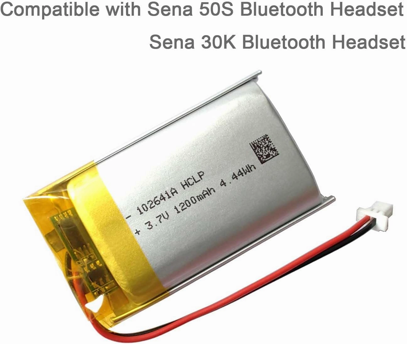 3.7v 1200mAh 102540 Battery Replacement for Sena 50S Motorcycles Bluetooth Headset,Sena 30k Battery Replacement, Supports 50S Fast Charging, fits SP75 SP46 Battery Replacement