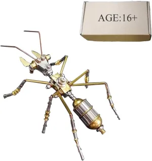 3D Steampunk Metal Puzzle Model, DIY Detachable Beetles Centipede Assembly Set, Creative Handmade Toys, Decoration, Adult Kids Toys (Static Version/100PCS )