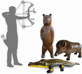 3D Animal Archery Targets 3 Sets for Backyard Shooting Archery Self-Healing UV Protected High-Density - Lifelike Hunting Practice Bear Boar Alligator