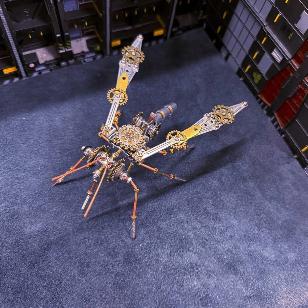 3D Metal Puzzles for Adults, 213 PCS Steampunk Mechanical Mosquito Model Kit, Creative Desk Ornament for Home & Office