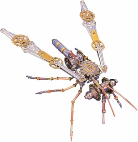 3D Metal Puzzles for Adults, 213 PCS Steampunk Mechanical Mosquito Model Kit, Creative Desk Ornament for Home & Office