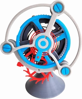 3D Printed Tourbillon Clock Model Kit for Adults, 3D Printed Puzzle Tourbillon Clock Kit DIY Assembly Mechanical Clock Model 3D Plastic Puzzle Gifts Ornaments (21PCS), Type 2, N81510607KLY