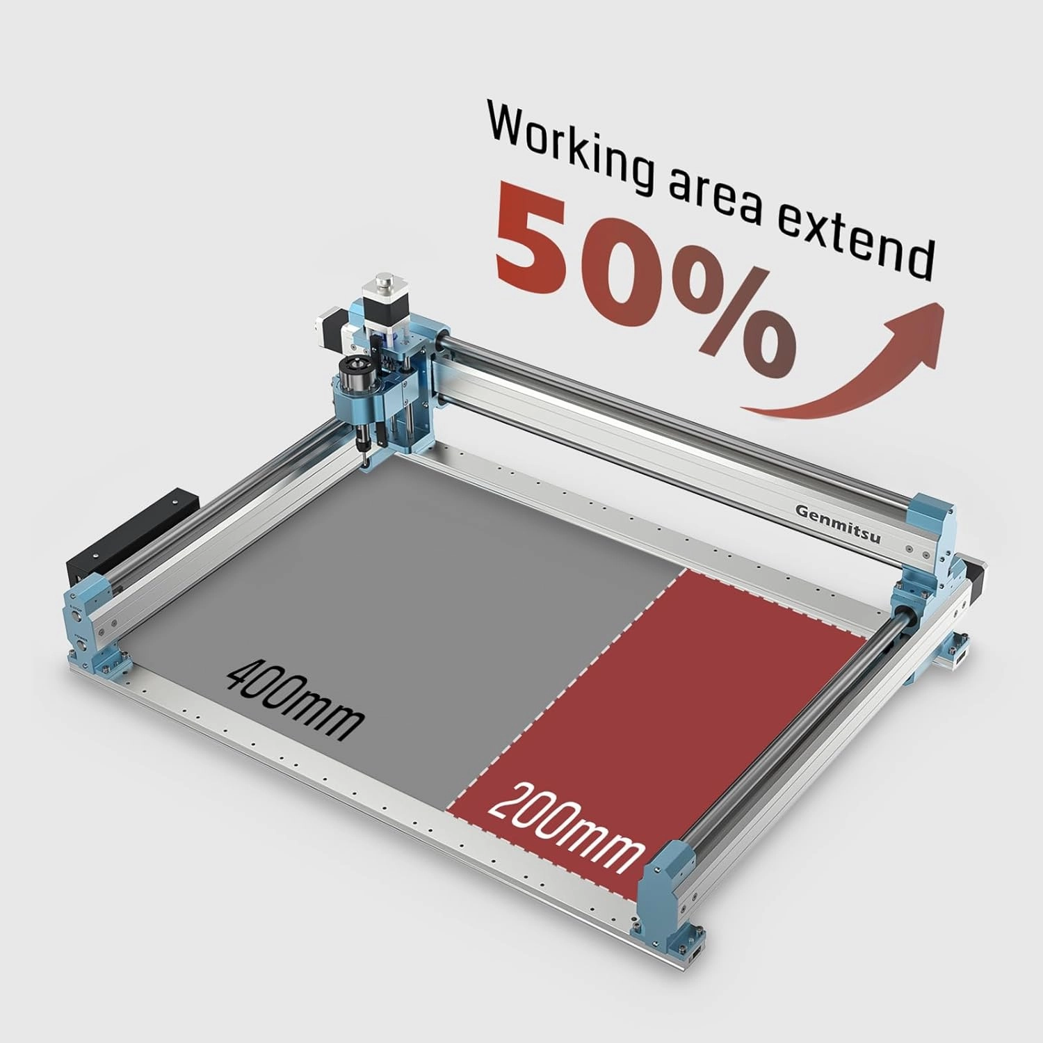 4040-PRO X-Axis Extension Kit, 4040 Upgrade to 6040, CNC Accessories for 4040-PRO CNC Router Machine, Extended Working Area 600 x 400mm (23.62’’ X15.75’’)