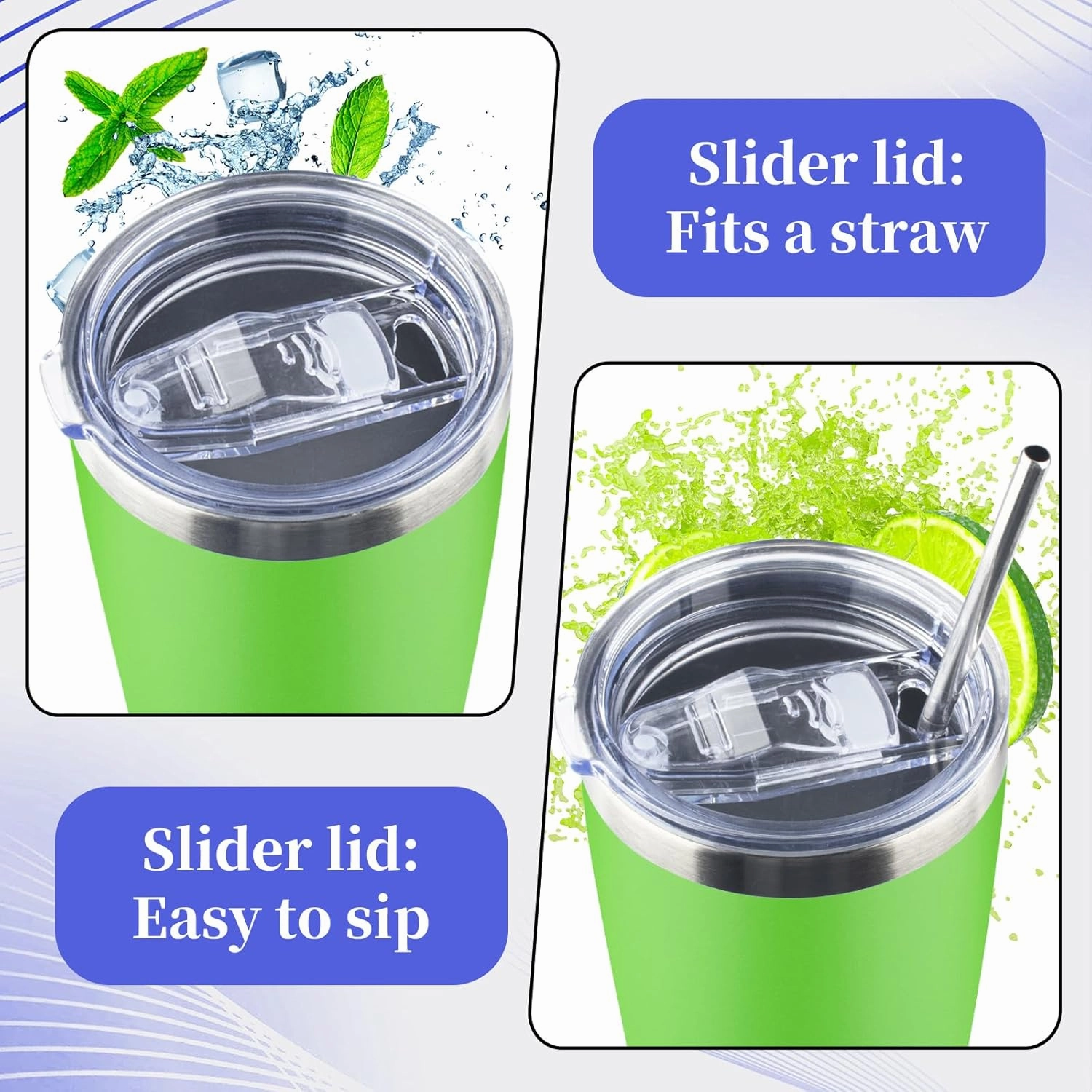40 oz Tumbler with Lids and Straws Double Wall Vacuum Insulated Tumbler Cup,Stainless Steel Leak-proof Thermal Tumbler Powder Coated Travel Coffee Mug for Cold and Hot Drinks,Avocado Green