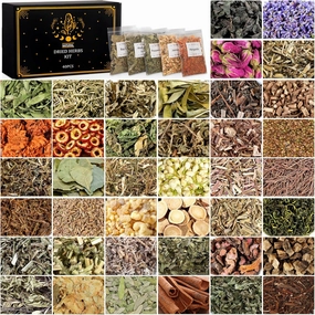 40 Pack Witchcraft Supplies Herbs Kit - Dried Herbs and Flowers for Witch Beginners - Herb Set for Wicca, Altar Supplies, Pagan and Wiccan Rituals, Magic Spell, Candle and Soap Making