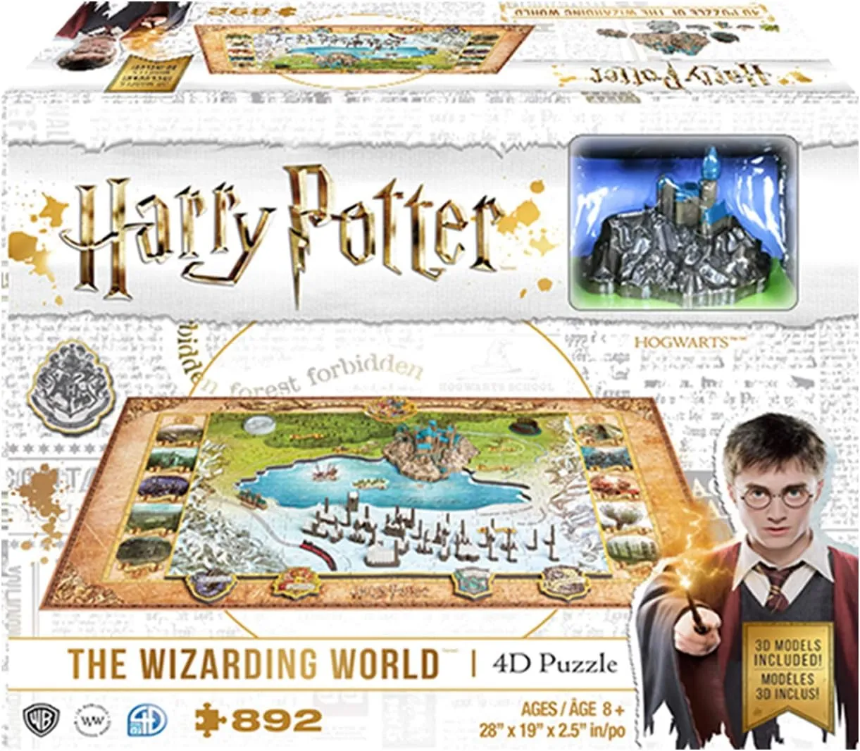 4D Cityscape Harry Potter Wizarding World Hogwarts & Hogsmeade Puzzle Standard, Multi (51108)