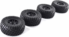 4PCS Short Course RC Truck Tires & Wheels - Miuezuth Ultra Soft 110mm 1/10 Tire for Traxxas HSP Tamiya HPI Kyosho RC Model Car Off-road Truck Crawler Racing RC Car Model